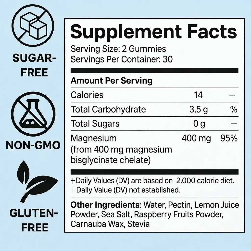 Googeer Supplement Facts label
