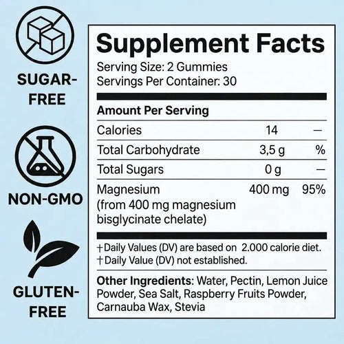 Googeer Supplement Facts label